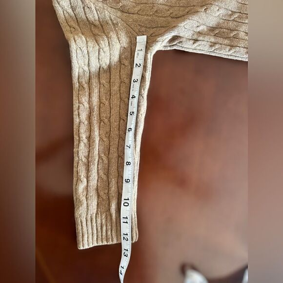 J Crew Merino Wool Cableknit V-Neck Sweater Size S - Picture 13 of 14